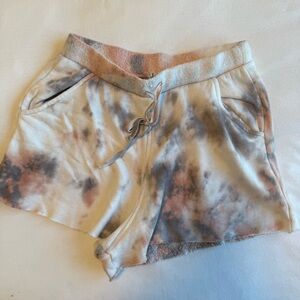 Free People Tie Dye Fleece Shorts